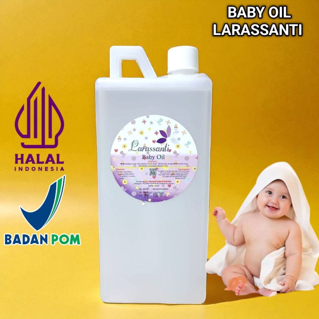BABY OIL 1LITER LARASSANTI BPOM