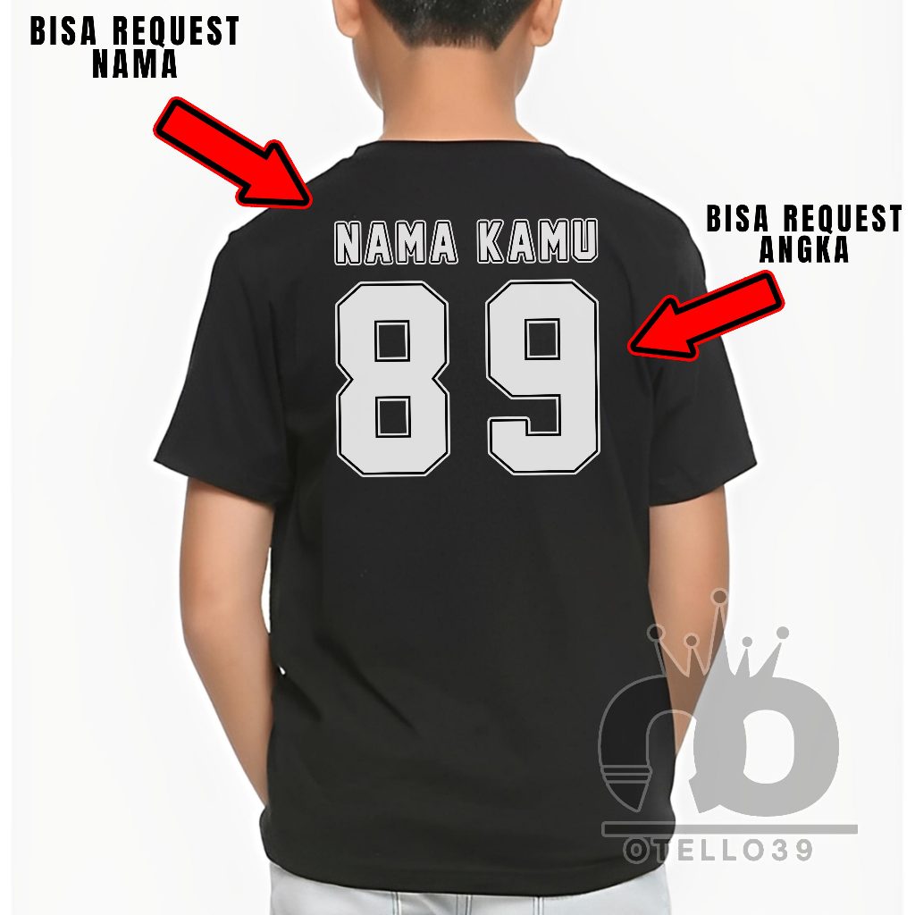 Baju Kaos Anak Baseball Angka - Kaos Viral Bisa Request NAMA dan ANGKA