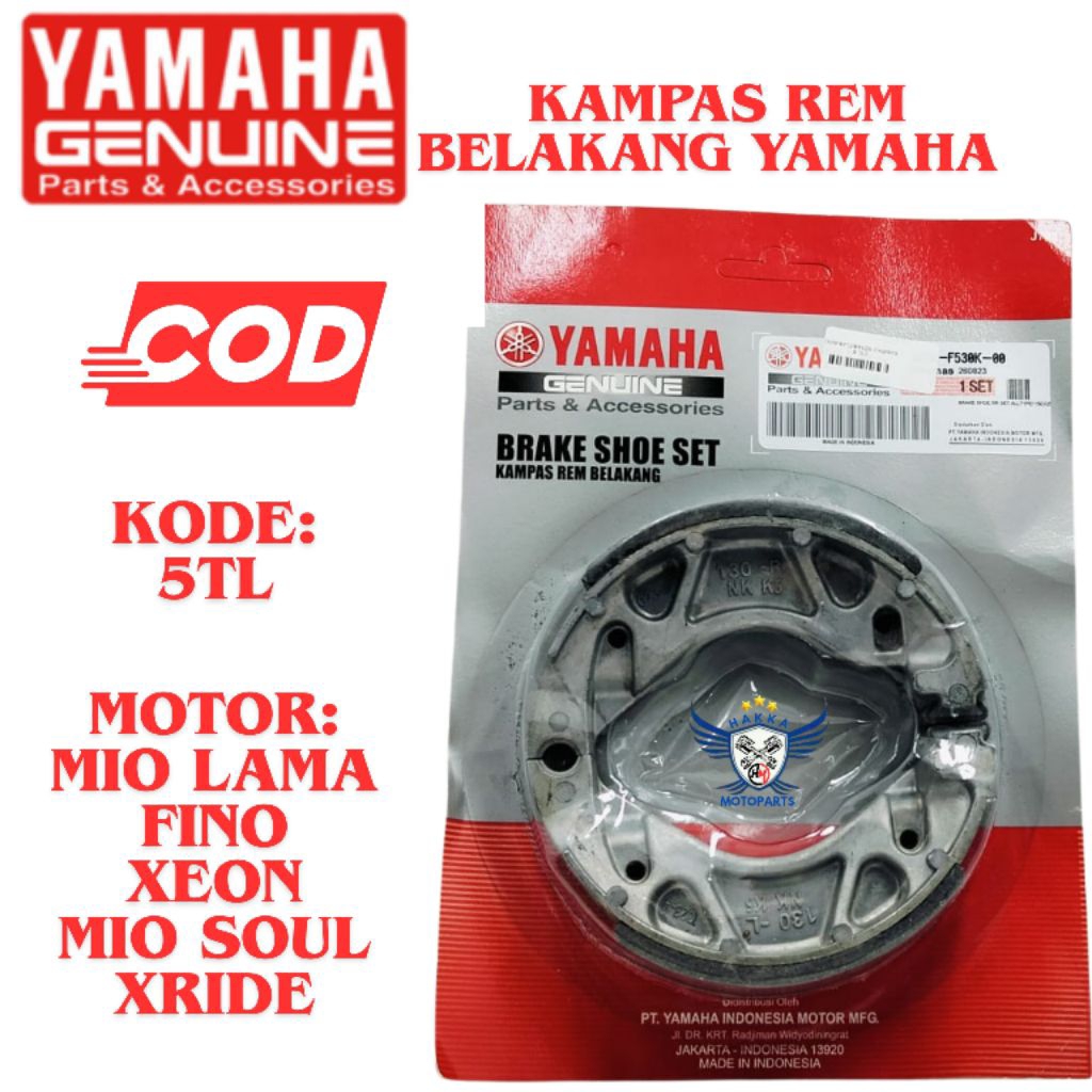 5TL ORIGINAL KAMPAS REM BELAKANG YAMAHA MIO LAMA, KAMPAS REM BELAKANG YAMAHA FINO, KAMPAS REM BELAKA
