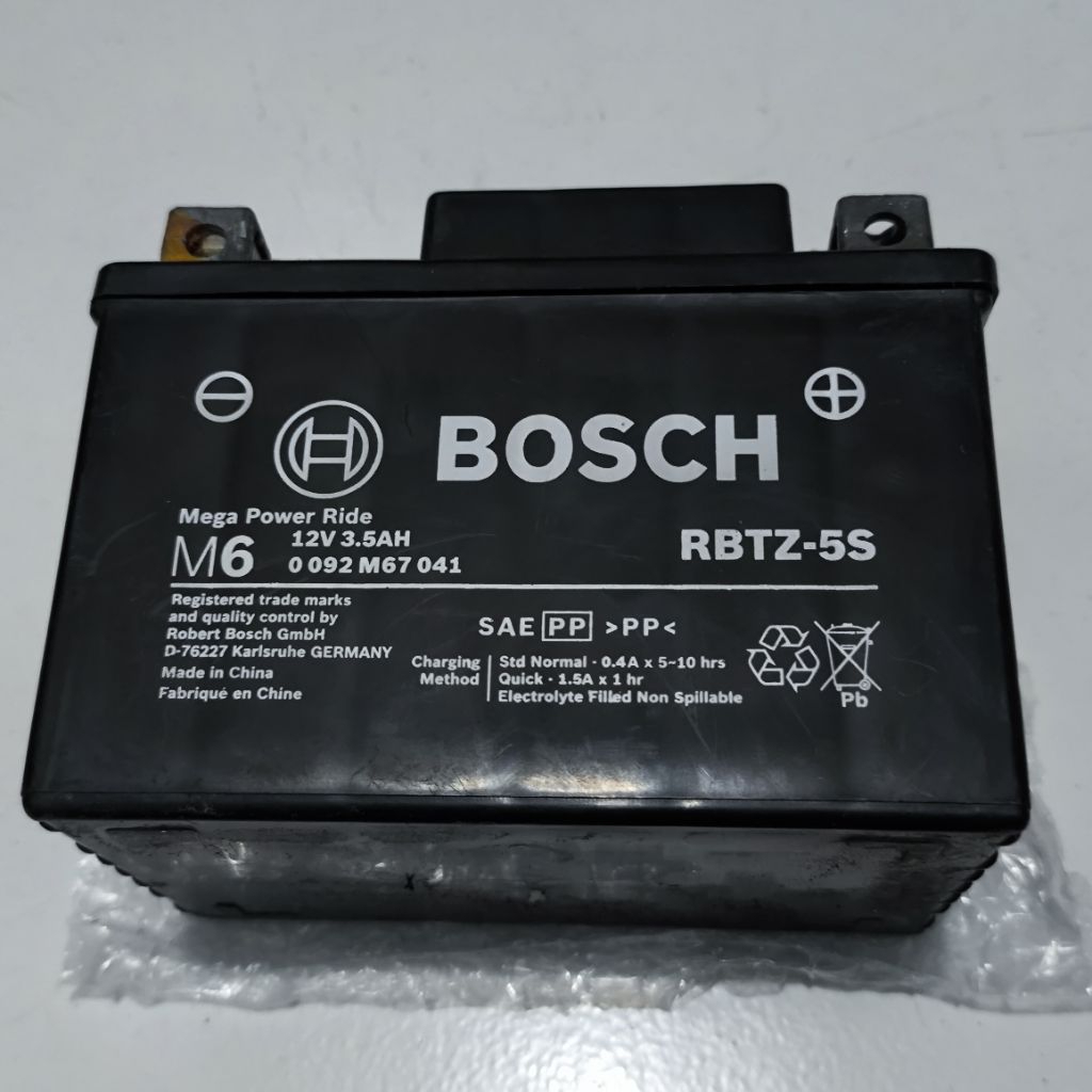 Aki Kering Motor BOSCH GS Astra Yuasa Berbagai Merek Bekas Motor