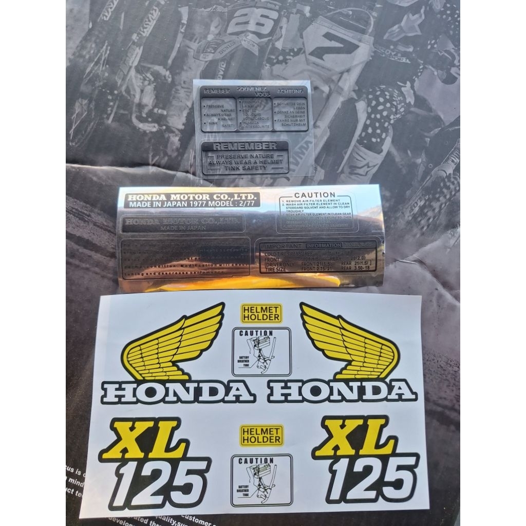 STRIPING SET HONDA XL 125 PRESISI MODEL ORIGINAL