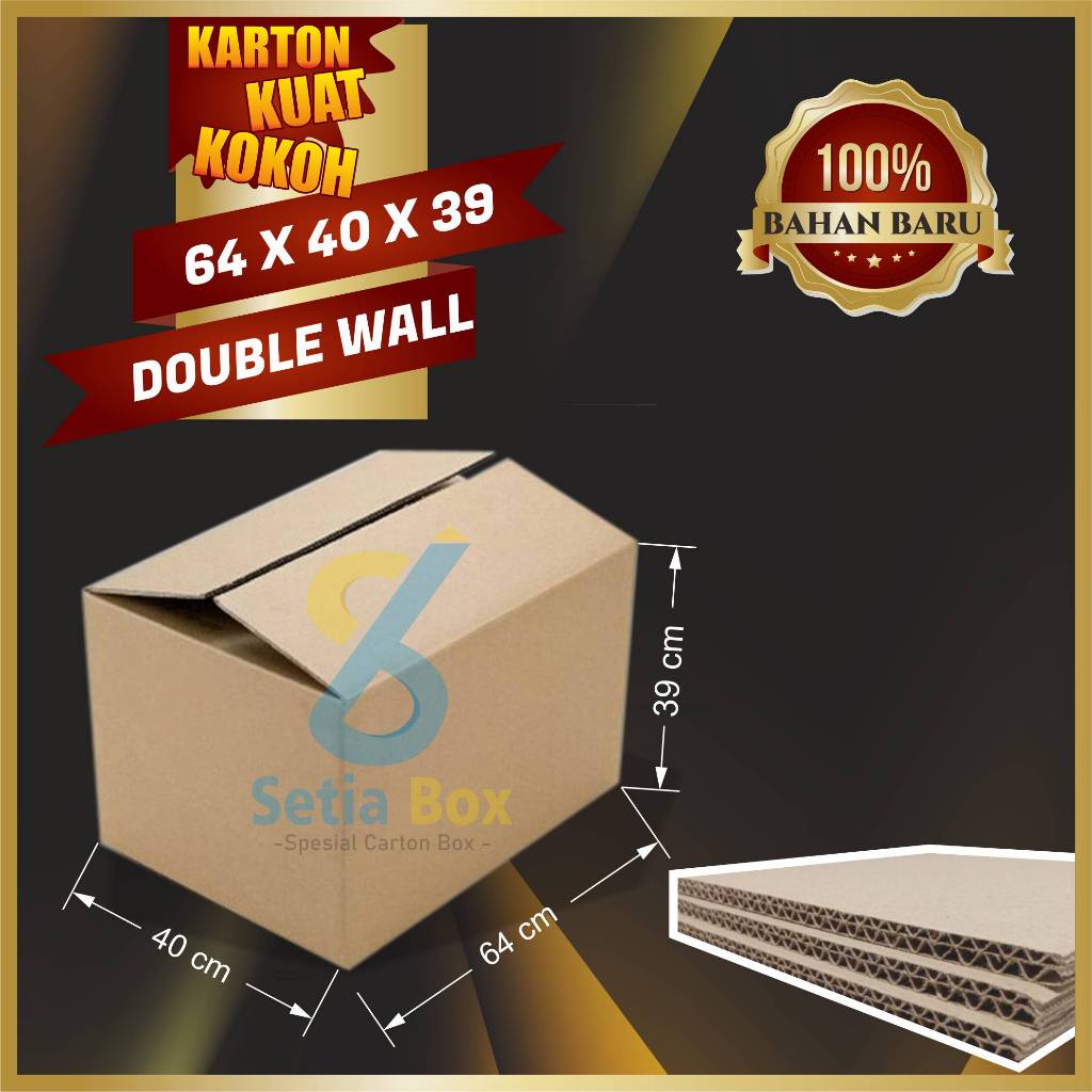 

KARDUS PACKING JUMBO DOUBLE WALL UK.64 X 40 X 39 CM | KARDUS POLOS JUMBO | PACKING PINDAHAN