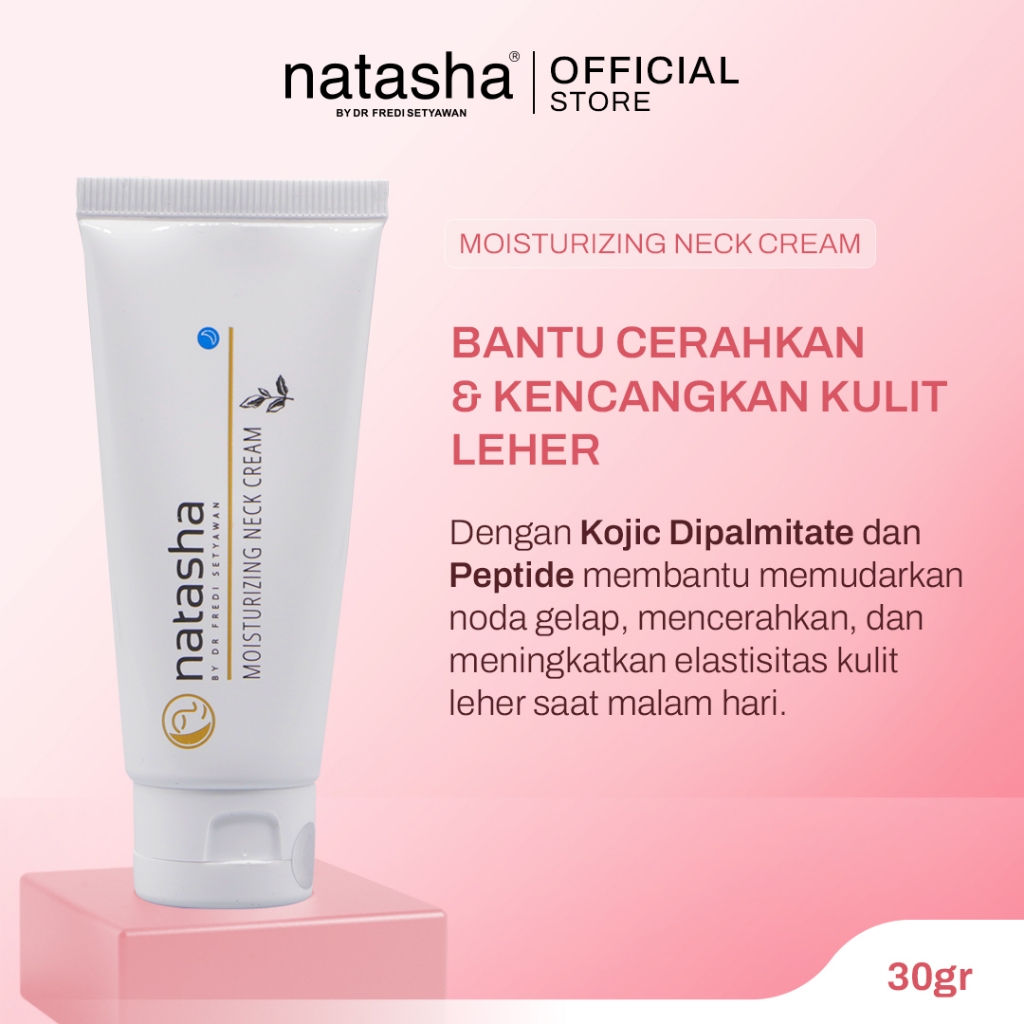 Natasha Moisturizing Neck Cream Tube - Krim leher, Krim perawatan leher, Melembabkan & Mencerahkan l