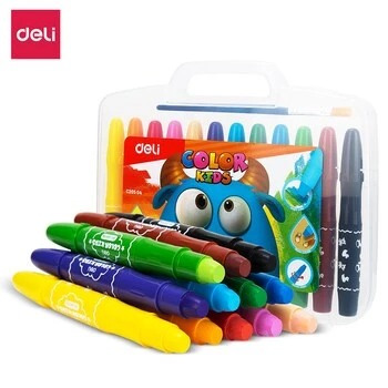 

DELI - PEWARNA ANAK SEKOLAH / KRAYON / SCHOOL KIDS JUMBO SUPER SMOOTH CRAYON GEL EC20504