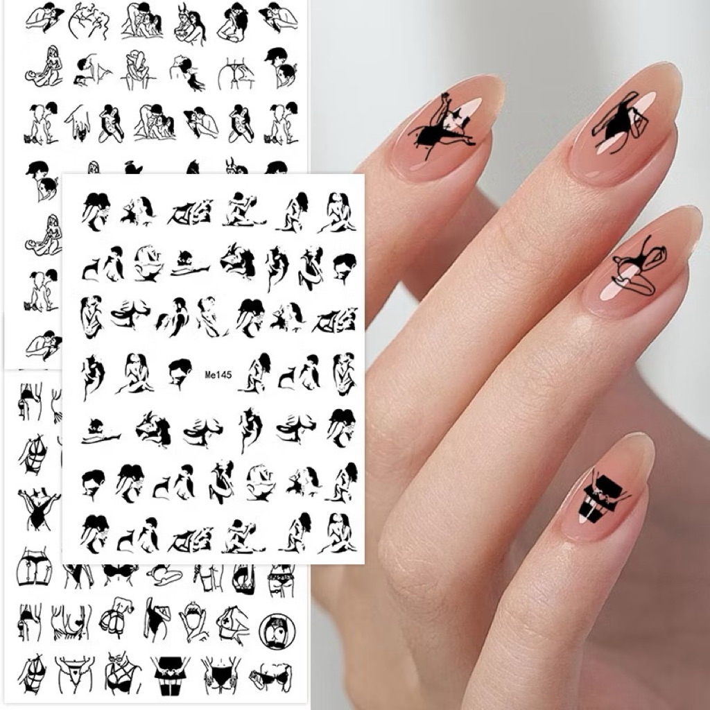 Stiker hiasan kuku nail art / stiker kuku dewasa