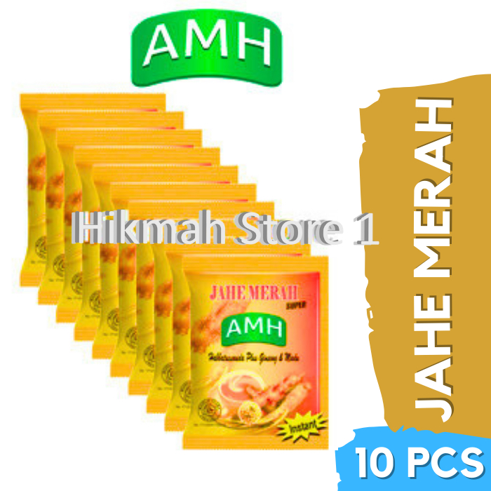 

AMH Amanah Instant Bubuk Jahe Merah 12 Sachet Jahe Susu 10 Sachet