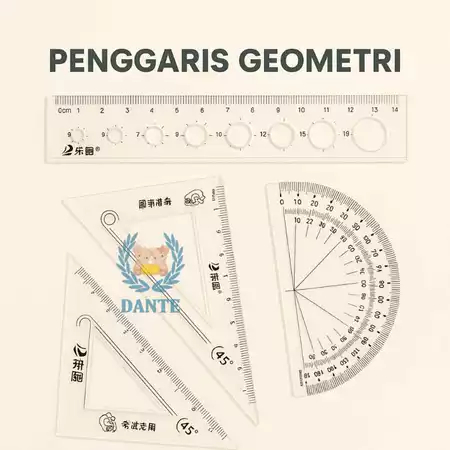 

Penggaris Geometri - PenggariMatematika - Geometric Tools - 1 set - Dongchao