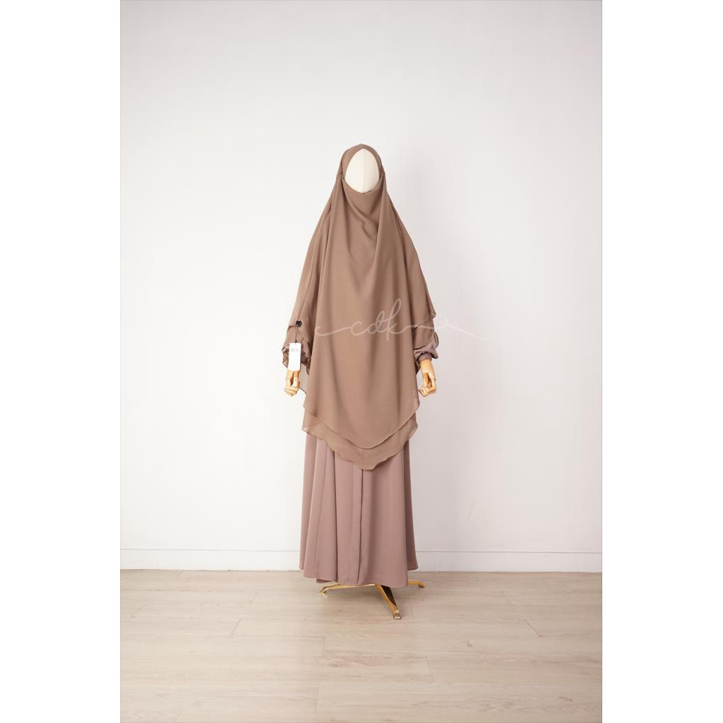 Assyabiya Official - CDK Style new French Khimar Double Layer Sifon Arabeschi Arab Kasya Dress New S