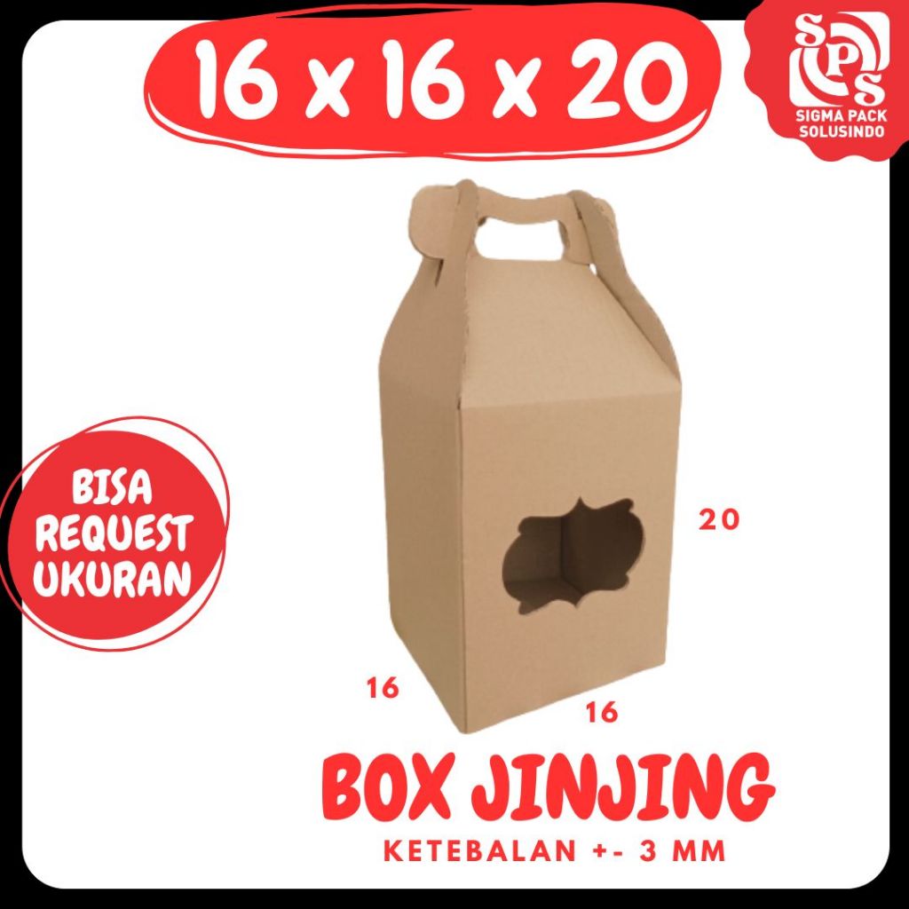 

Kardus Jinjing 16x16x20 Gable Box Dus Packing Idul Fitri Ied Mubarak Karton Souvenir Hampers Buah