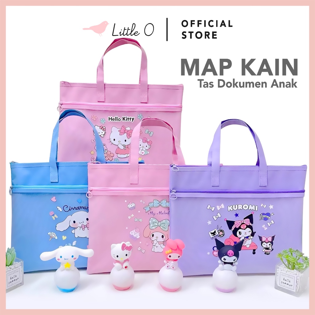 

LITTLE O Sanrio Map Kain Tas Folder Anak Phoebe Tas Map Kain Tas Buku Les Anak Tas Serbaguna