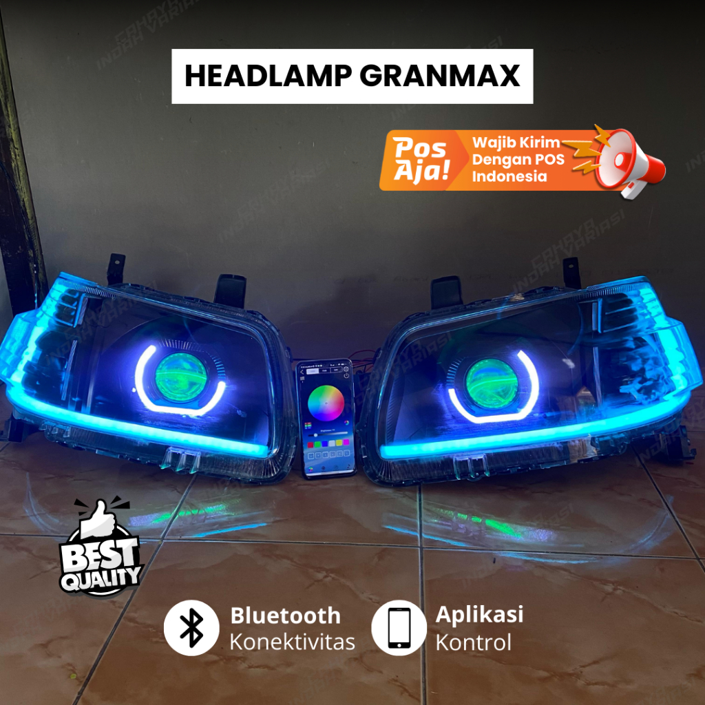 Headlamp Grand Max Grandmax Set Biled Custom RGB Head Lamp Truk Mobil Grand Max Lampu Depan