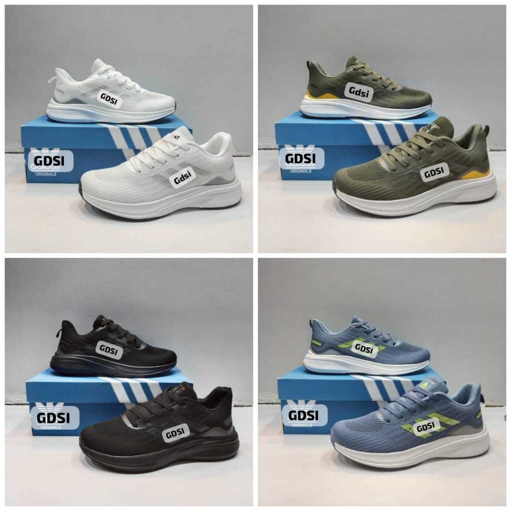 SEPATU RUNNING PRIA PUTIH HITAM KUALITAS IMPOR/SEPATU SEKOLAH/KASUAL/SANTAI/OLAH RAGA/LARI