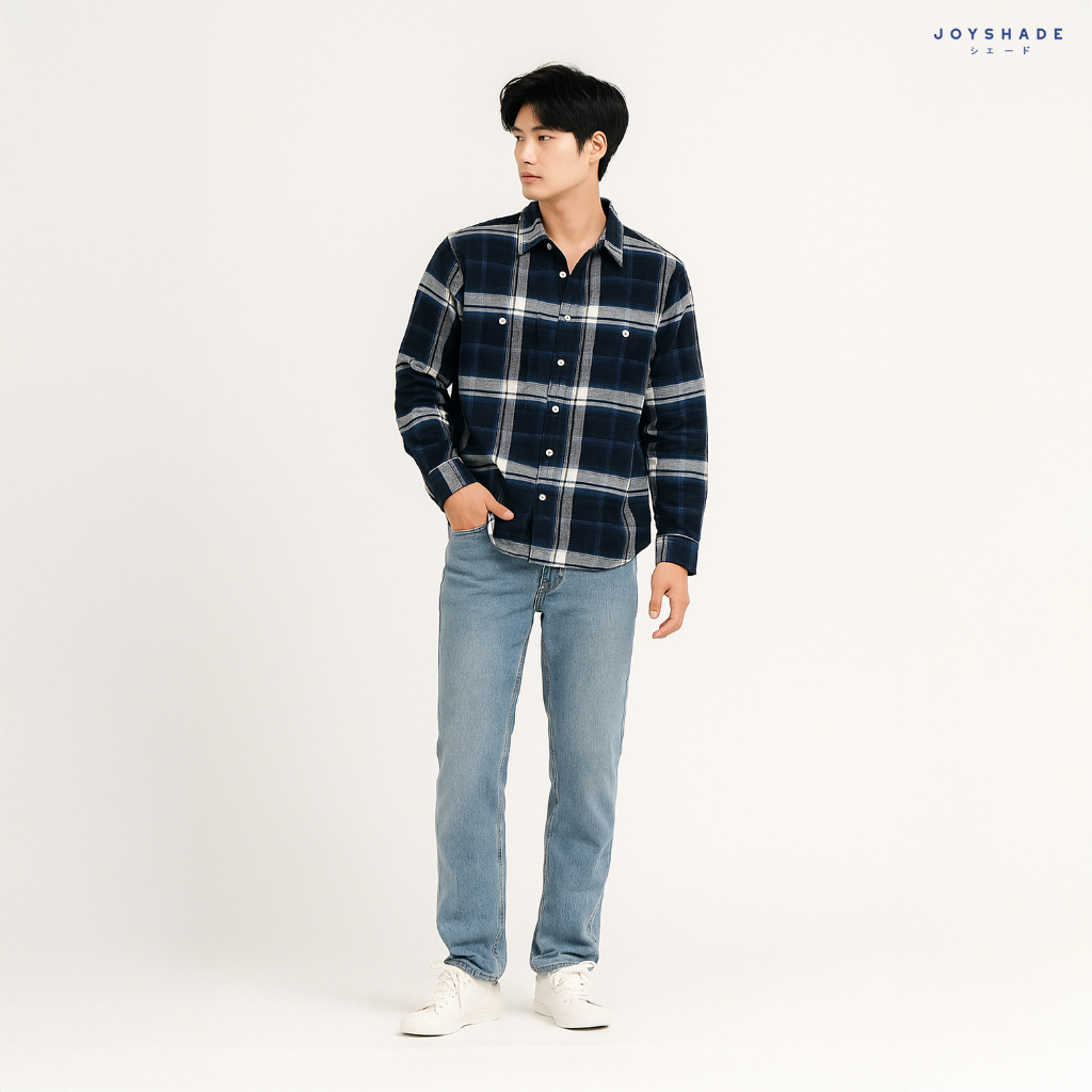 JOY SHADE Long Flanel Shirt Plaid Kotak Besar by Aeropostale - Kemeja Pria Lengan Panjang Santai