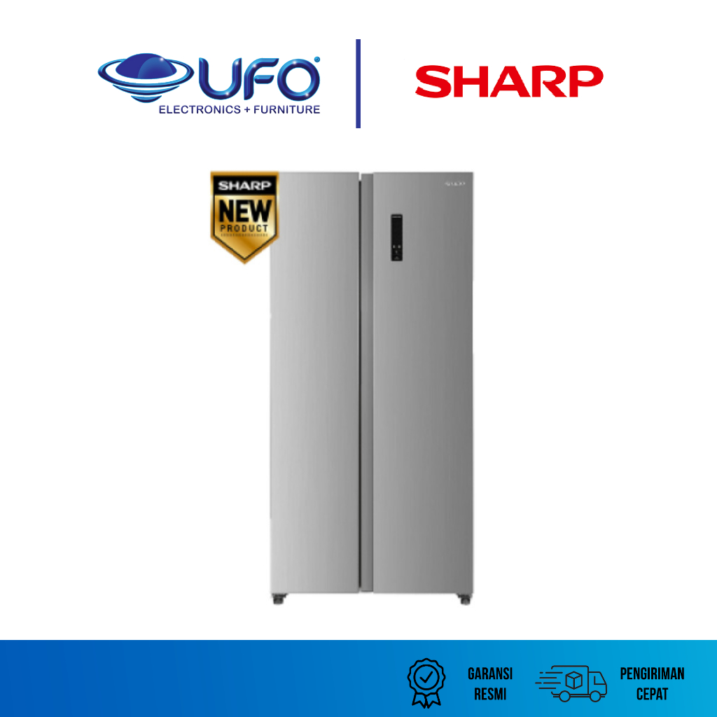 Sharp Kulkas 2 Pintu Side By Side 442 Liter SJIS50MASL