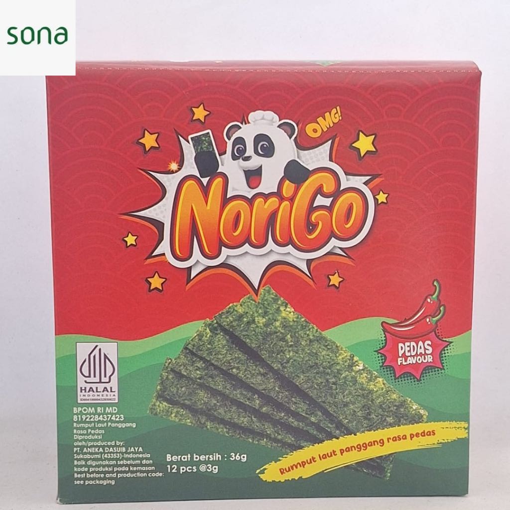 

Rumput Laut Panggang Rasa Pedas 36gr - NoriGo