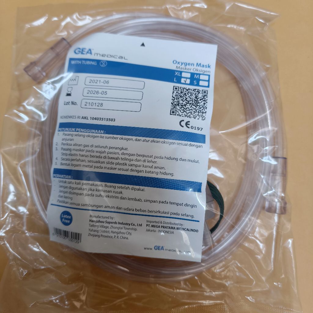 GEA Oxygen Mask Gea Masker Oksigen Masker Oxygen