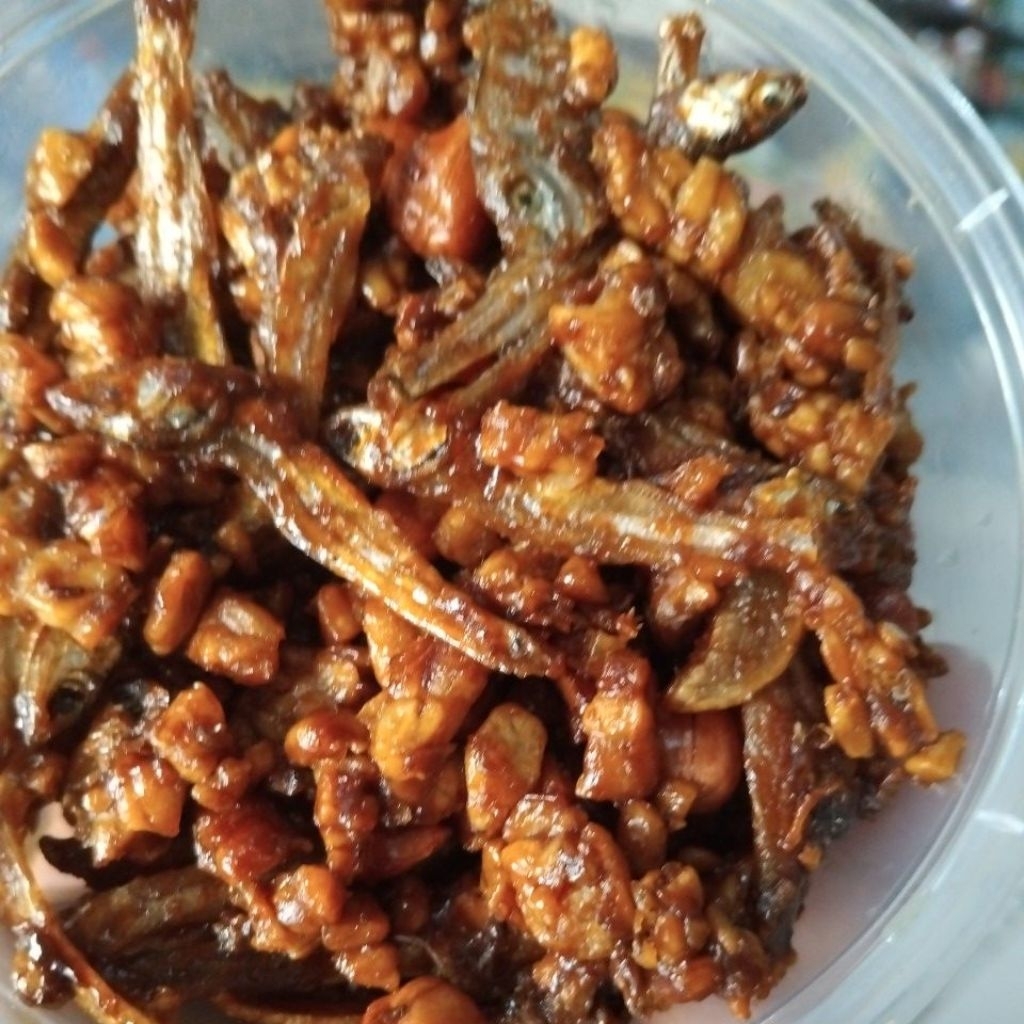 

orek tempe kacang teri goreng per cup