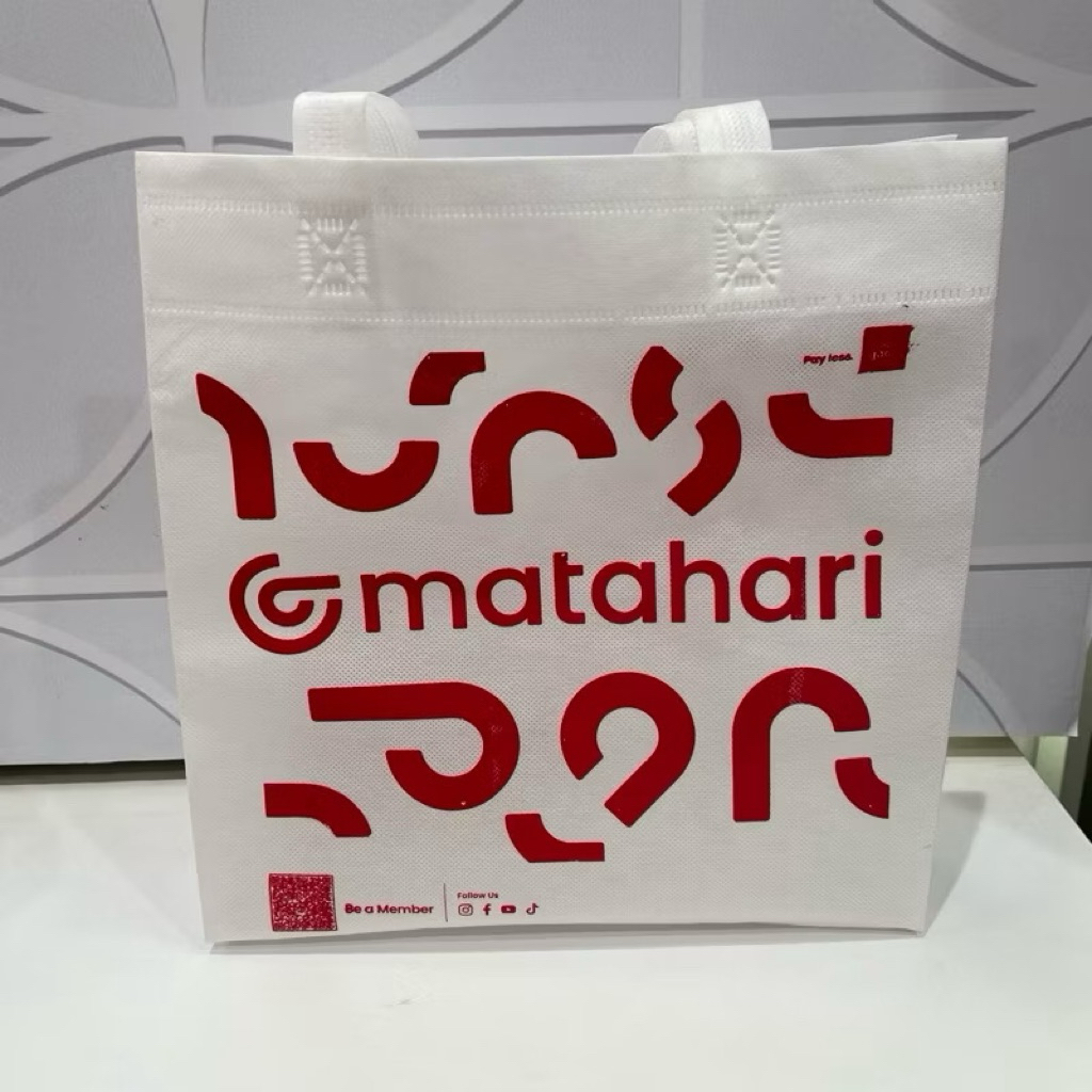 

kantong spunbond M4TAH4RI original tas belanja / tas kado