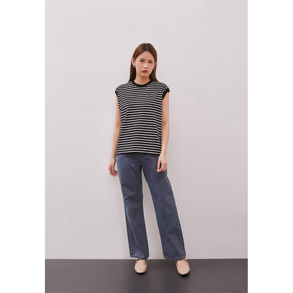 TUKUBUU - Hana Knit Top Basic / Manset rajut / Inner knit premium / Baju Kaos Putih Hitam / Dark Gre
