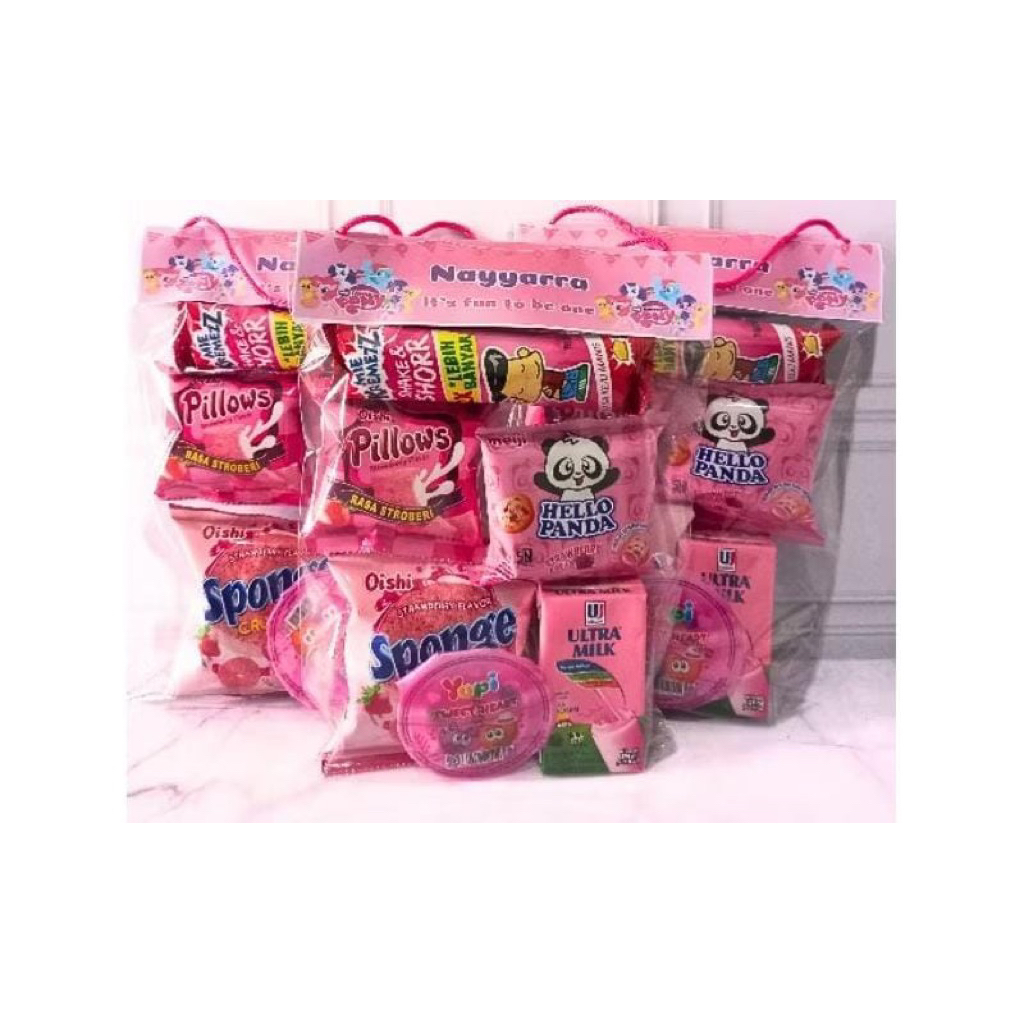 

Bingkisan ulang tahun snack+tempat makan /paket ultah