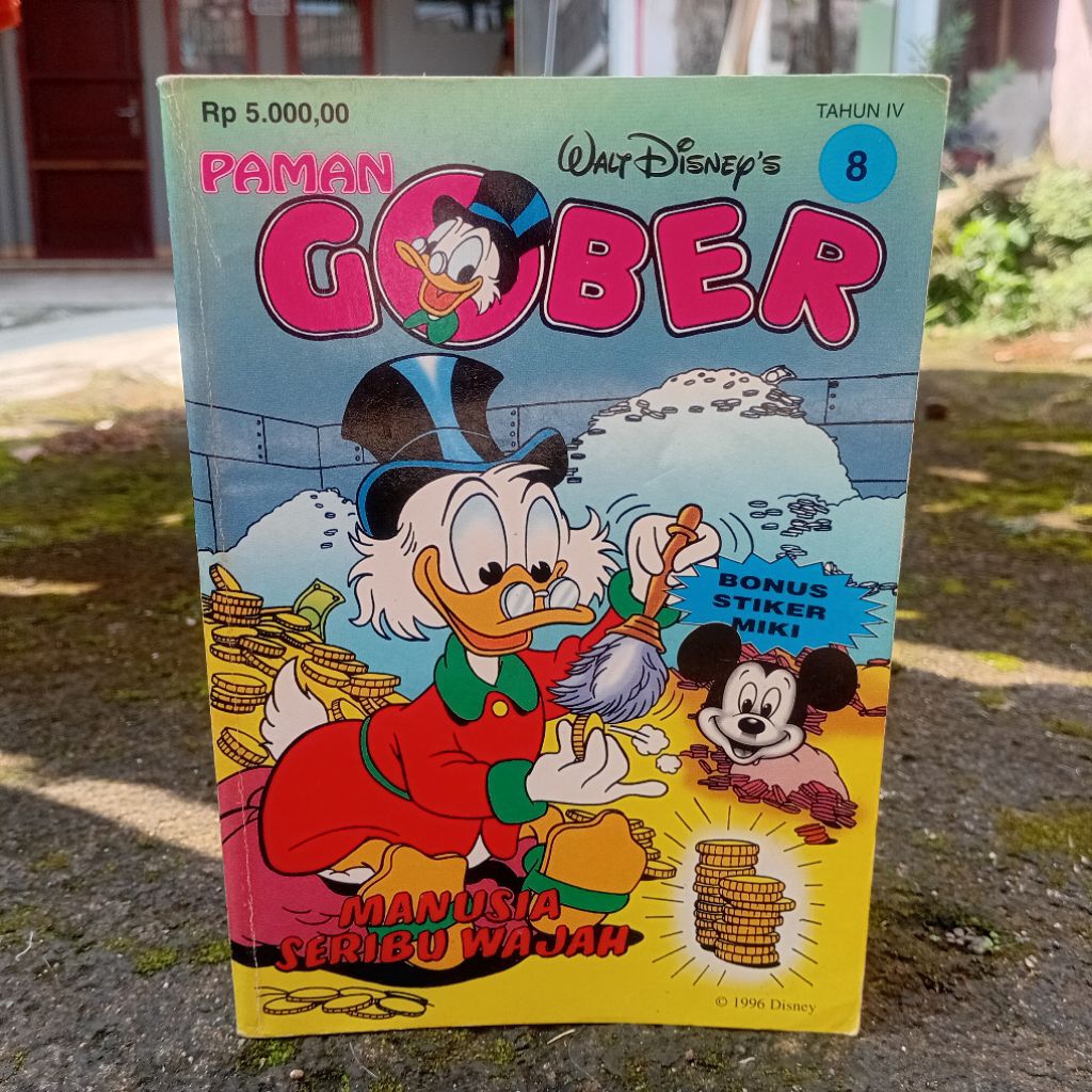 Komik Paman Gober: Manusia Seribu Wajah Walt Disney (1996 Tahun IV No. 8) Original Gramedia