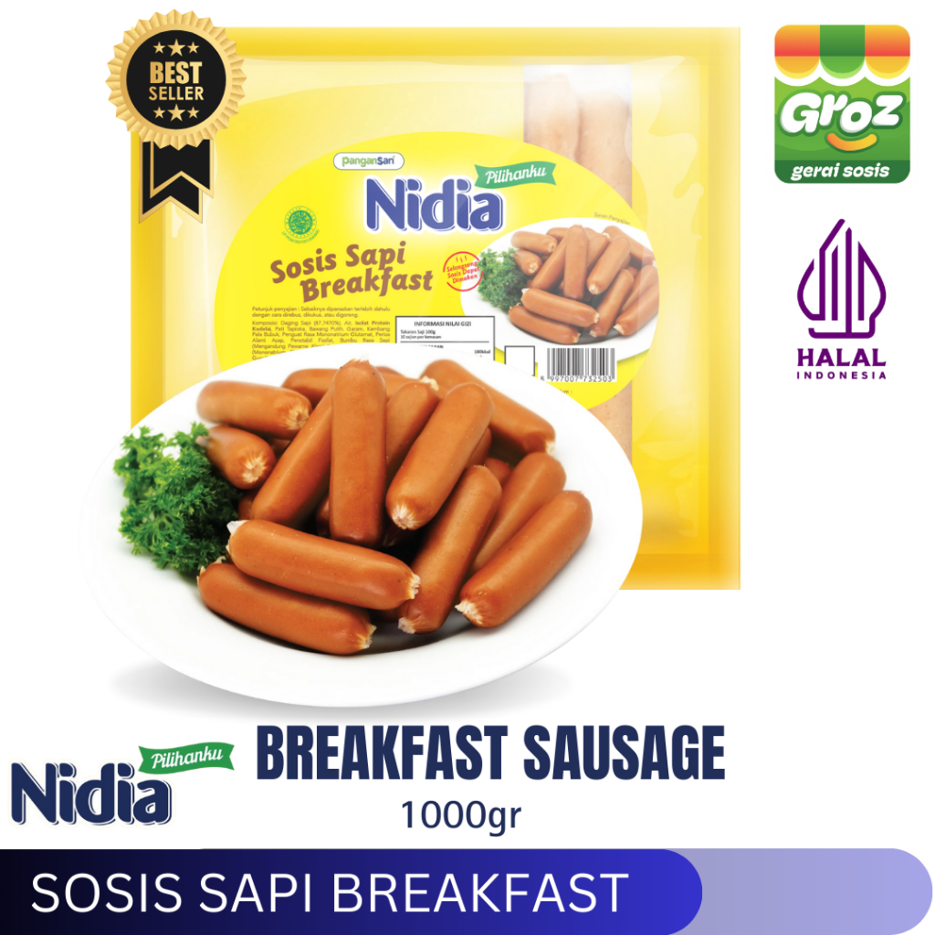 

Nidia Sosis Beef Breakfast 1000g
