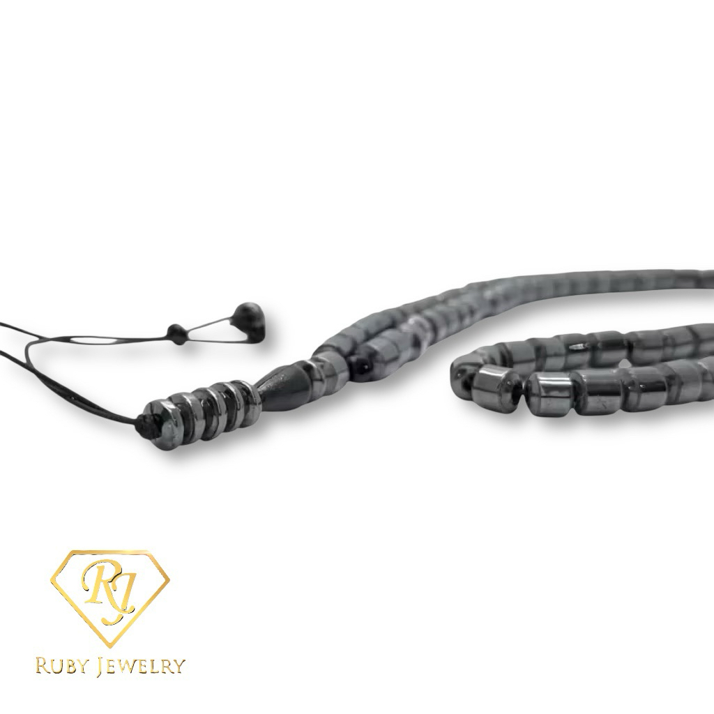 Tasbih Batu Kesehatan Blustin Asli Natural 99 Butir Tabung