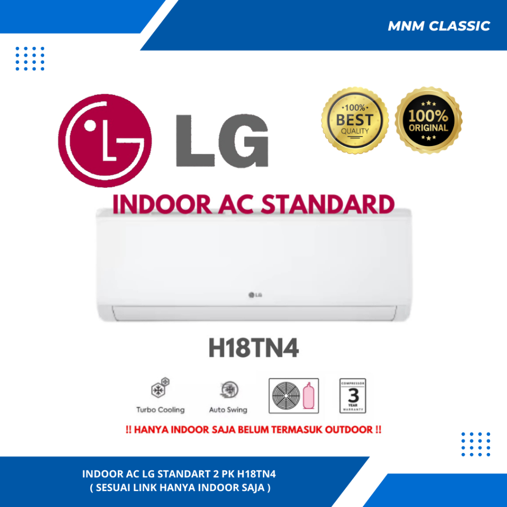 INDOOR AC LG STANDART 2 PK H18TN4 ( INDOOR SAJA )