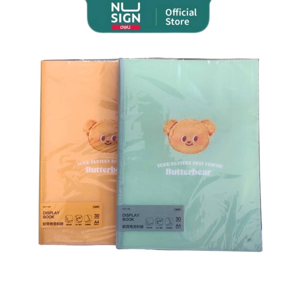 

DELI Nusign Clear Holder A4-30P Black NS517 Butterbear