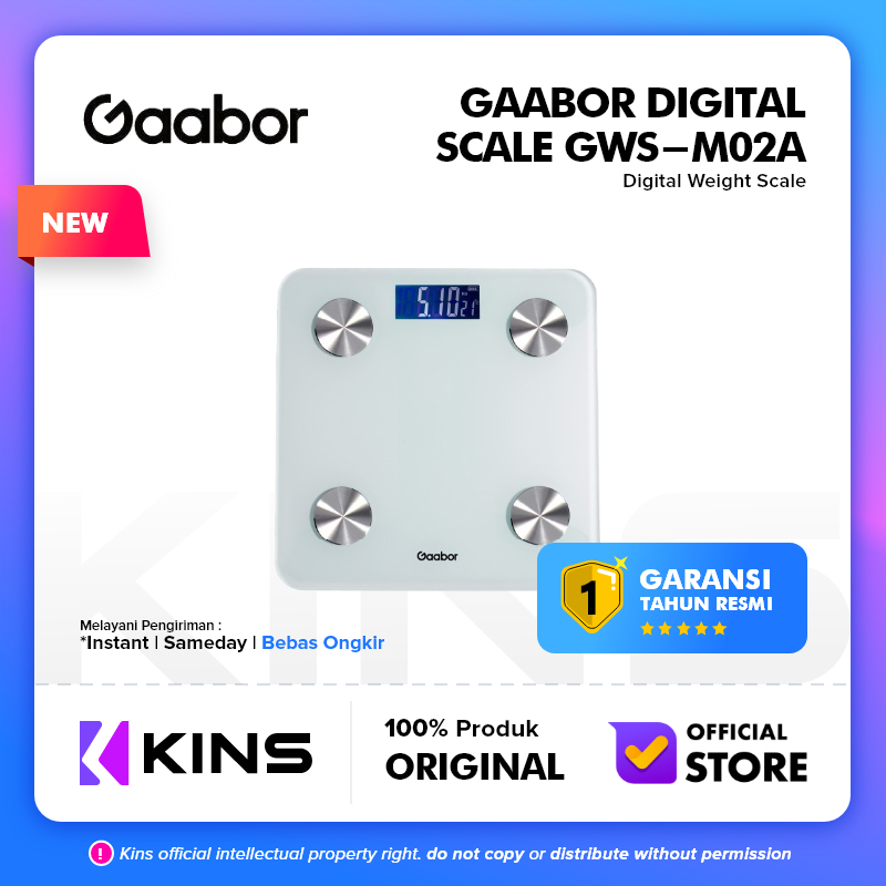 Gaabor Timbangan Digital Body Weight Scale/GWS-M02A