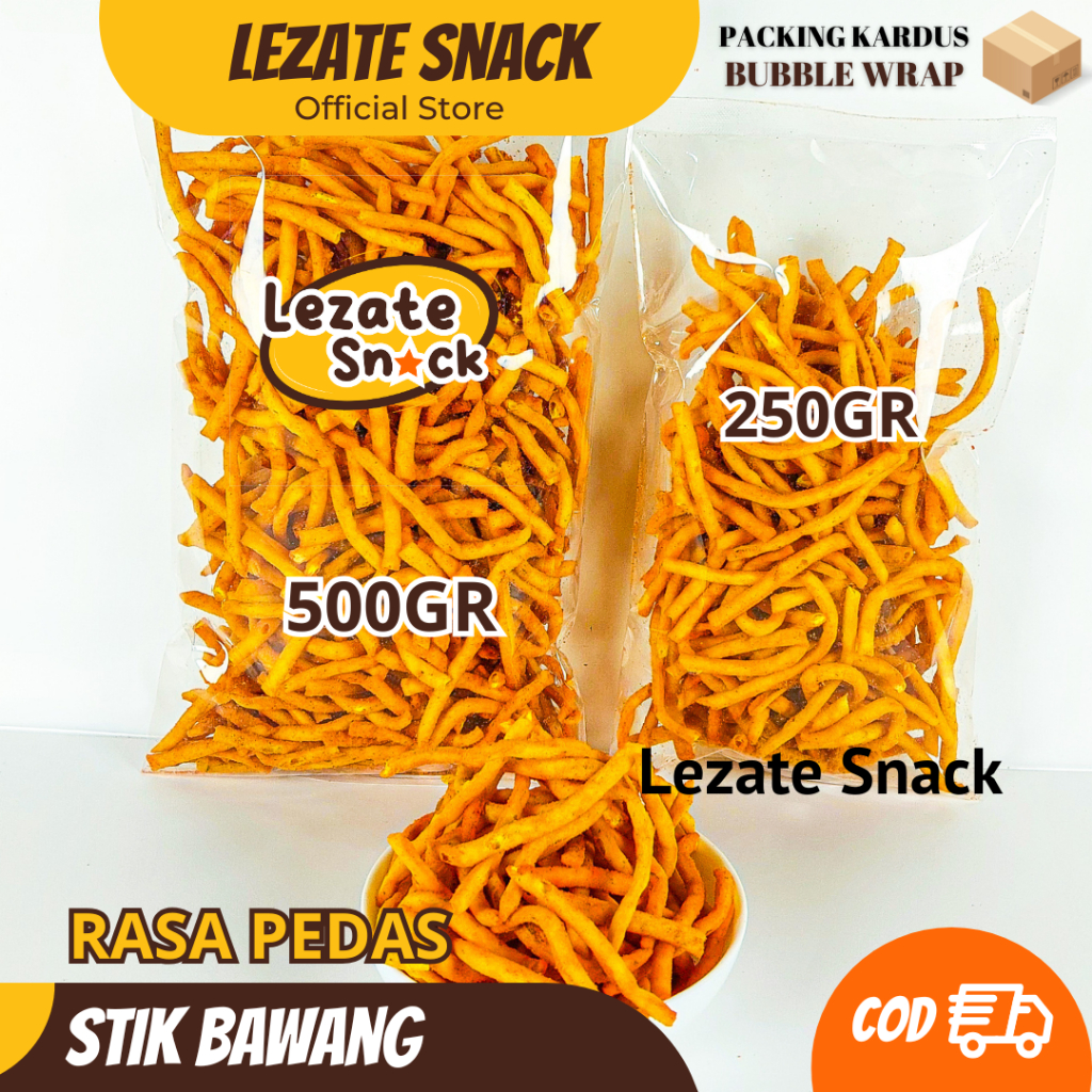

Keripik Bawang Pedas 500GR Kiloan Murah Gurih Enak / Stik Bawang Pangsit Cumi Cumi Pedas Balado Daun Jeruk Daun Sledri / Stick Bawang Keju LEZATE SNACK