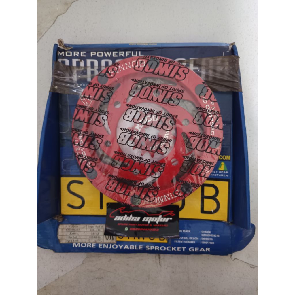 spocket gear sinnob vixion 428-120L  red