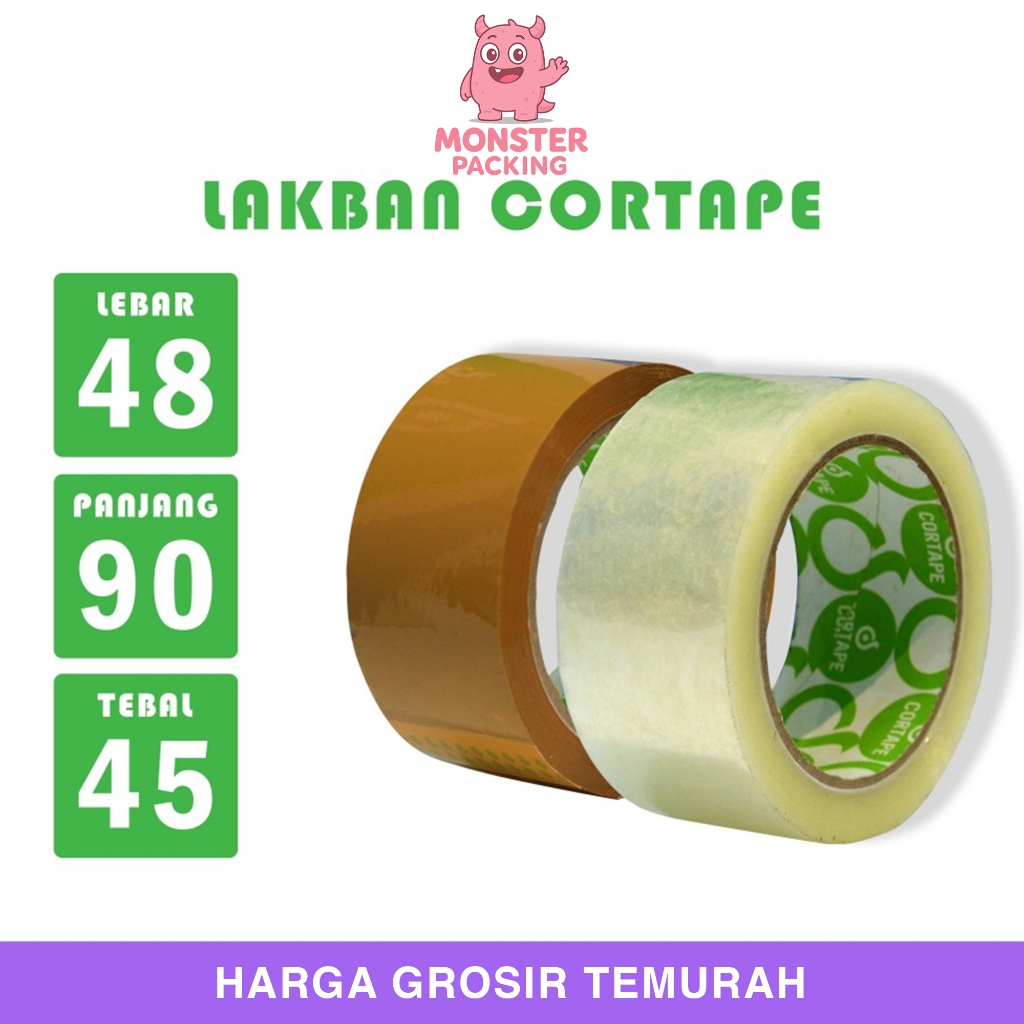 

Lakban BENING 48mm x 90yard Cortape isolasi OPP Tape
