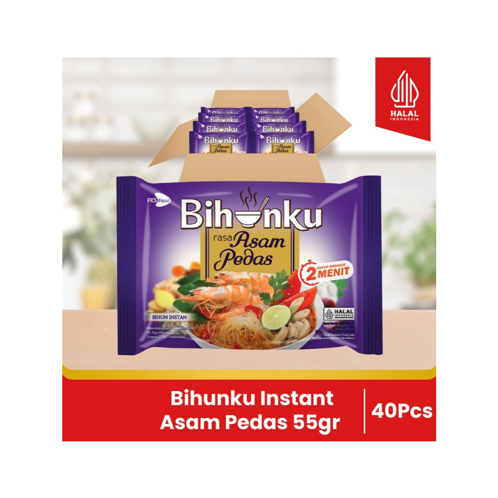 

Bihunku Instan - Asam Pedas - 55gr - 12pcs
