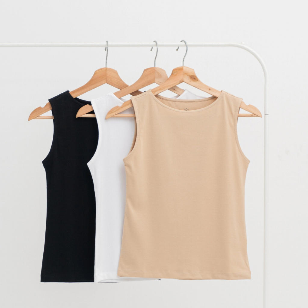 {FourBro} - Premium Cotton Knit Sleeveless Knit Tank Top Sleeveless | Atasan Sleeveless | Sleeveless