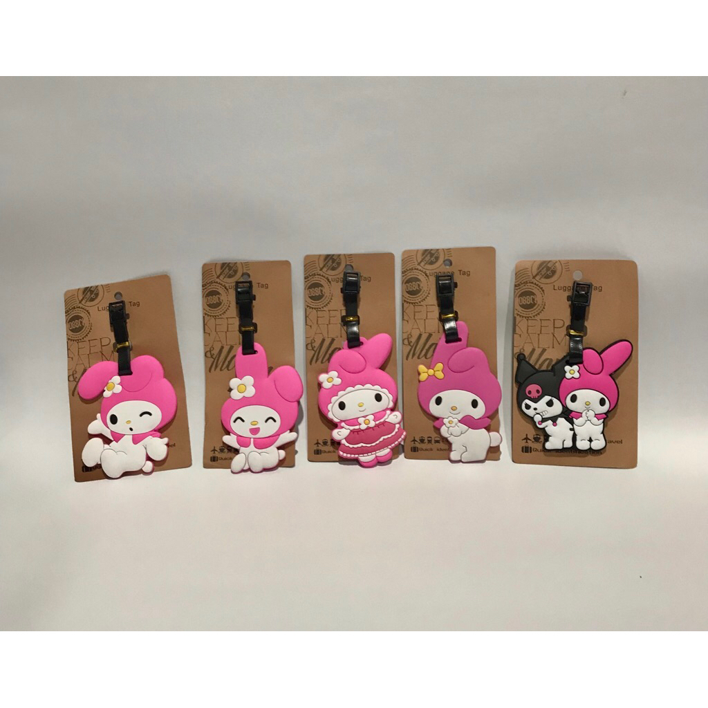 luggage tag/ gantungan koper atau tas sanrio melody kuromi pompompurin