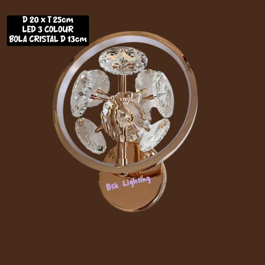 Lampu dinding Led Kristal/Lampu dinding Modern Klasik/Lampu Corona Kristal/Lampu Dinding Kristal