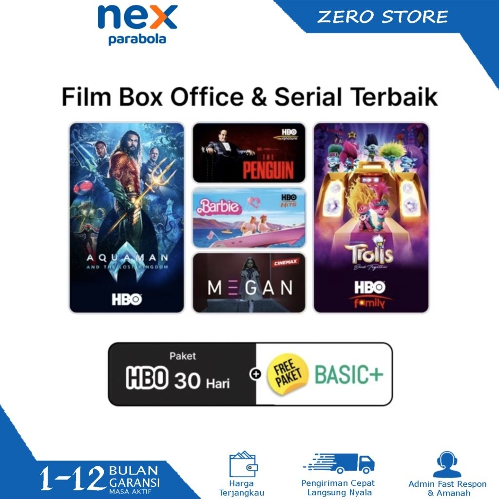 Paket HBO Nex Parabola 30/90/180 Hari Paket Nex Parabola