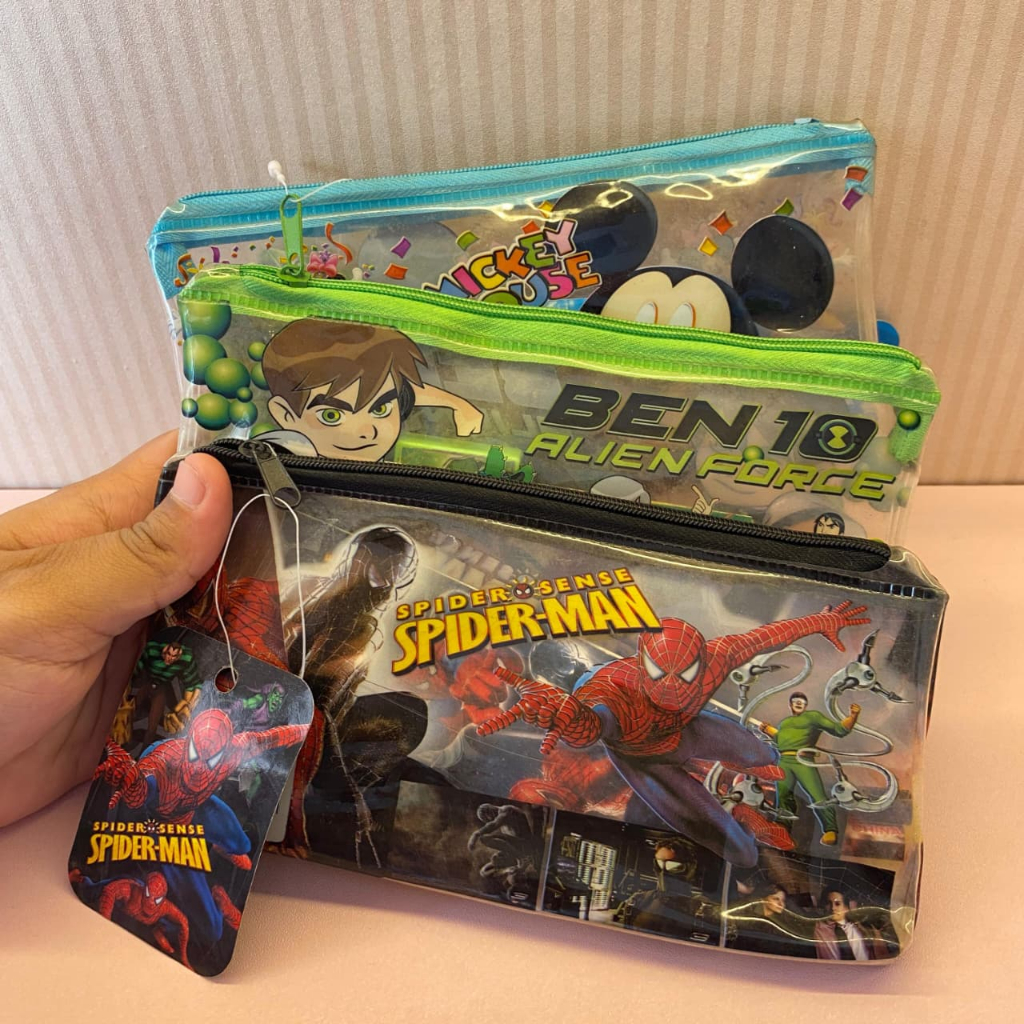 

[MUNDAE] Tepak Kotak Pensil Plastik Set+WB 1 susun/Tempat Pensil/Wadah Pensil Set Karakter Lucu