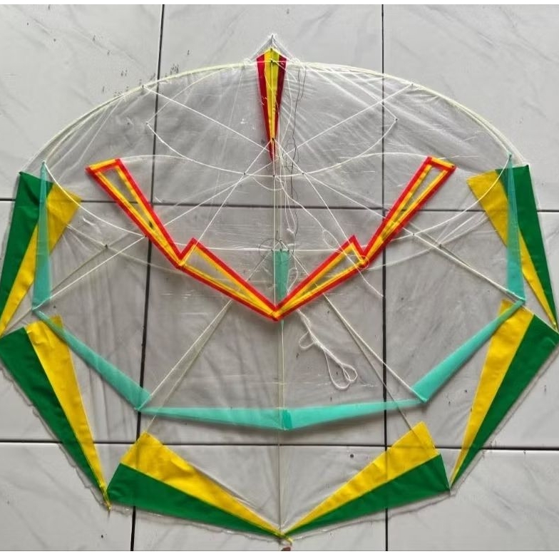 layangan papiran mini, sedang, jumbo