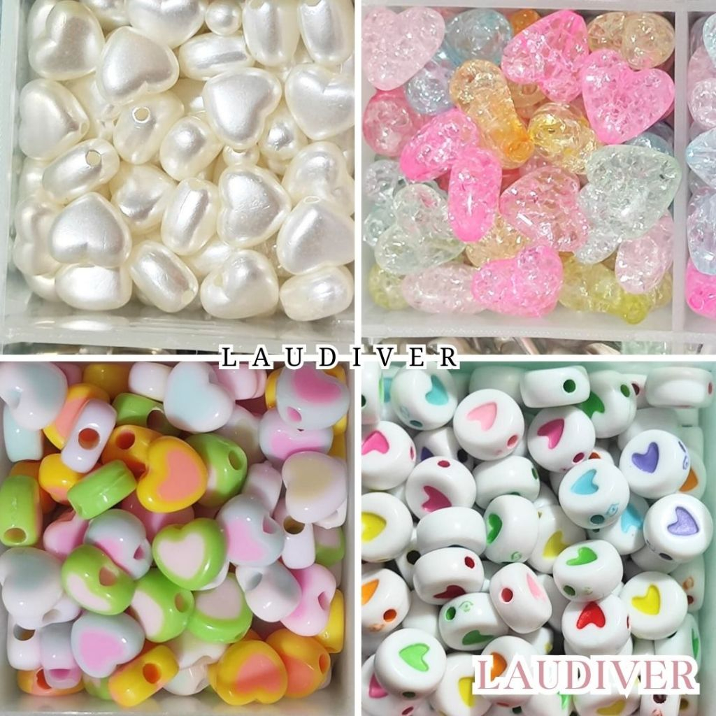 Manik Mote Love / Mote Hati / Mote Premium Hati / Mote Hati Warna / Love Retak / Love Crack / Hati R