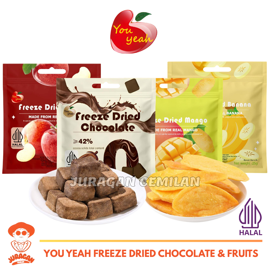 

You Yeah Freeze Dried Fruits Mango, Apple, Banana & Chocolate - Halal 15g & 25g
