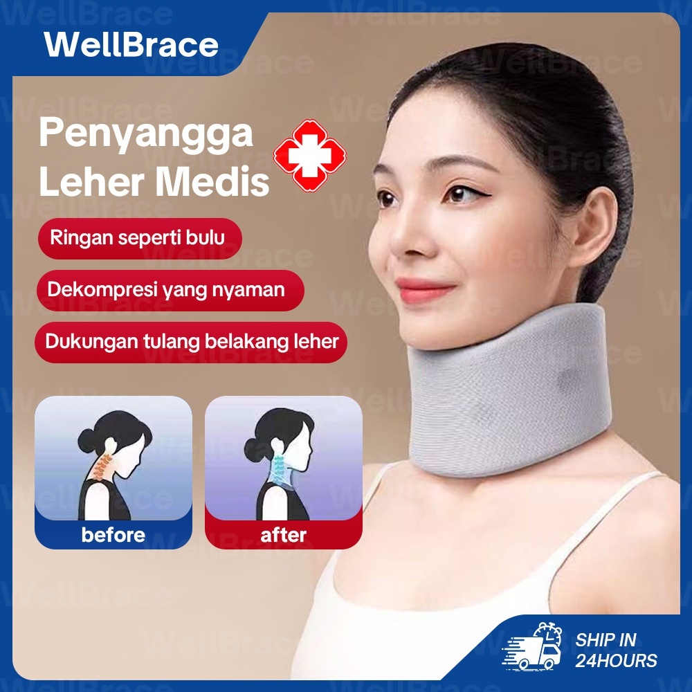 Neck Cervical Collar Penahan Leher Medis Penyangga Leher Saraf Kejepit Nyeri Leher Hnp Dapat Diatur
