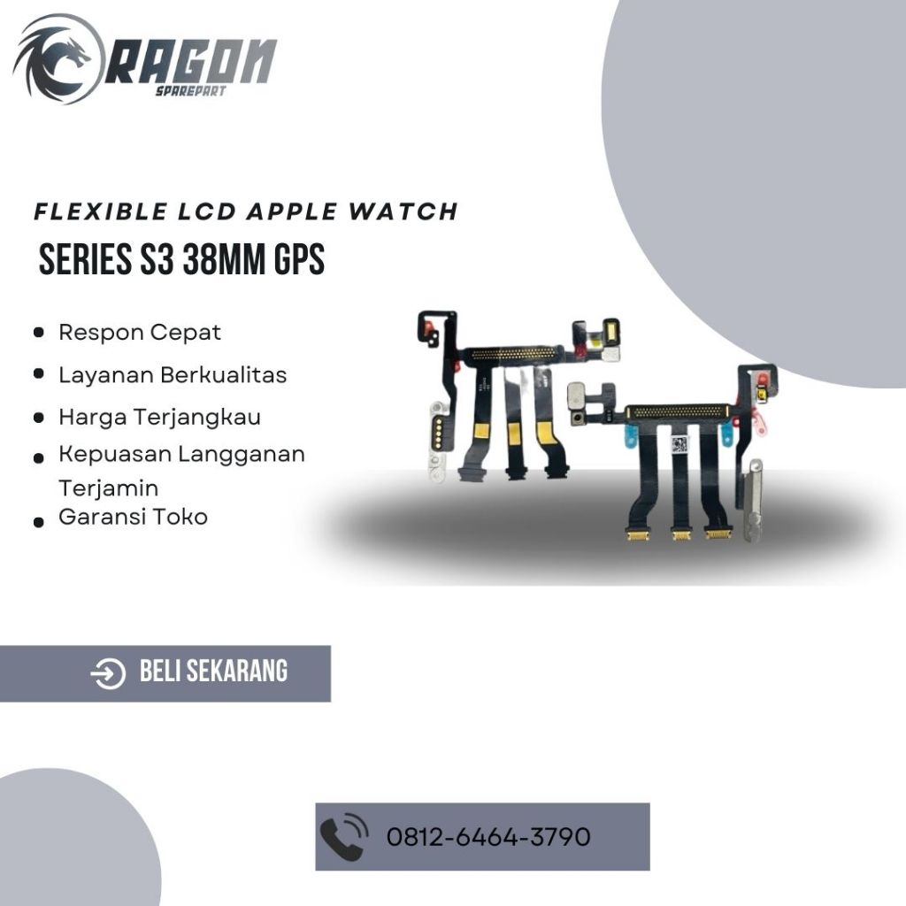 FLEXIBLE LCD APPLE WATCH SERIES S3 38MM/S3 42MM BERGARANSI
