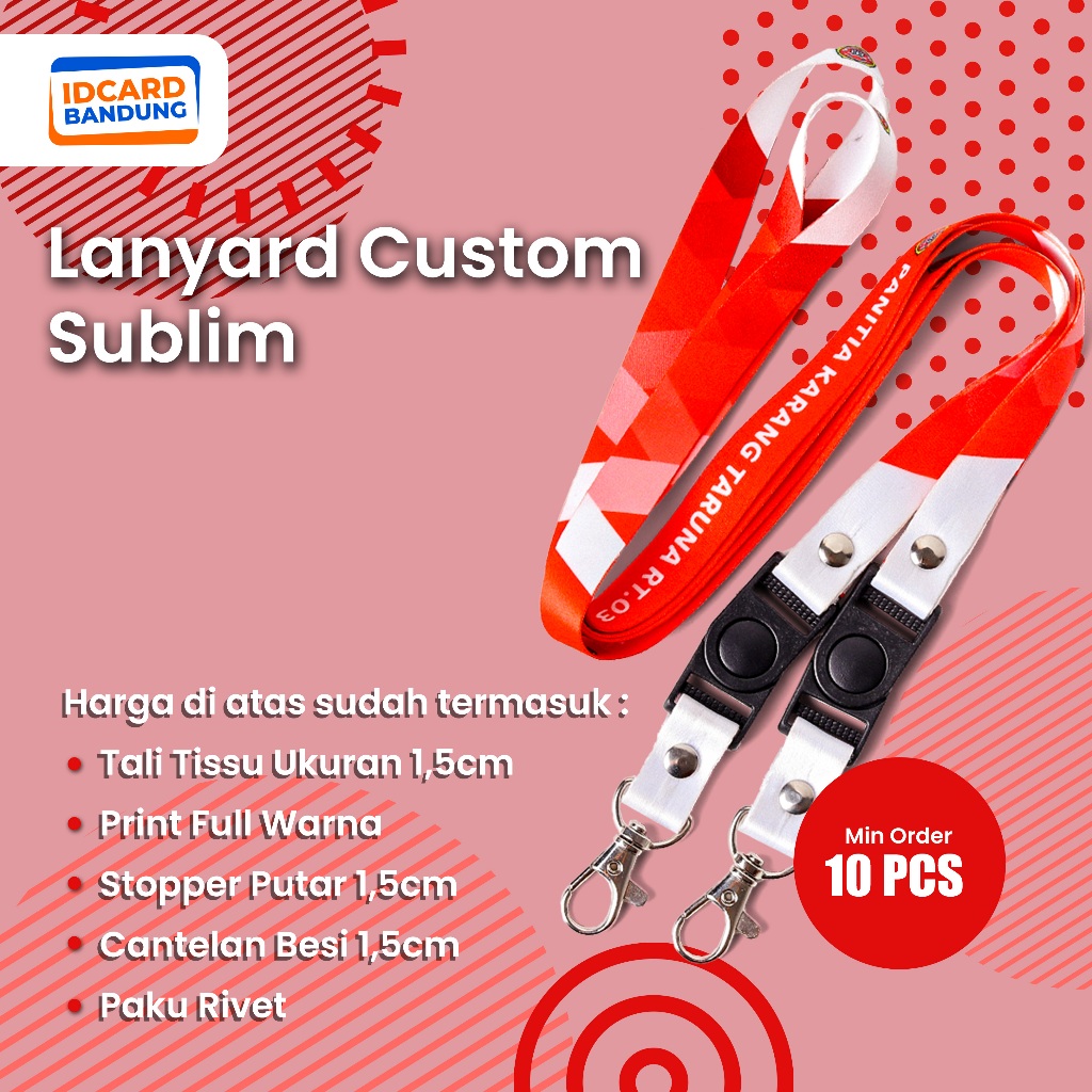 

cetak tali idcard custom desain 1,5cm tali id card printing sublim tali idcard sublim