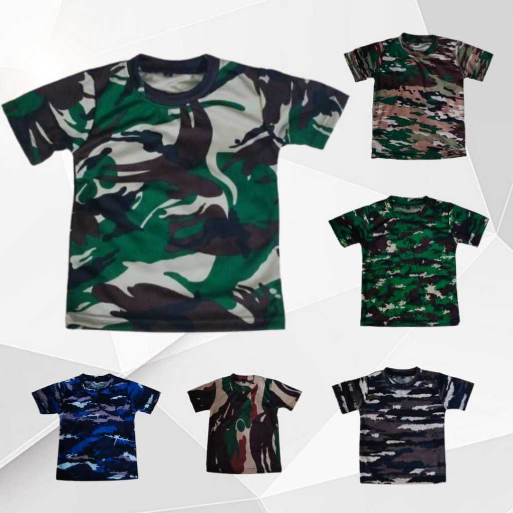 Kaos Anak Loreng Bahan Dry Fit