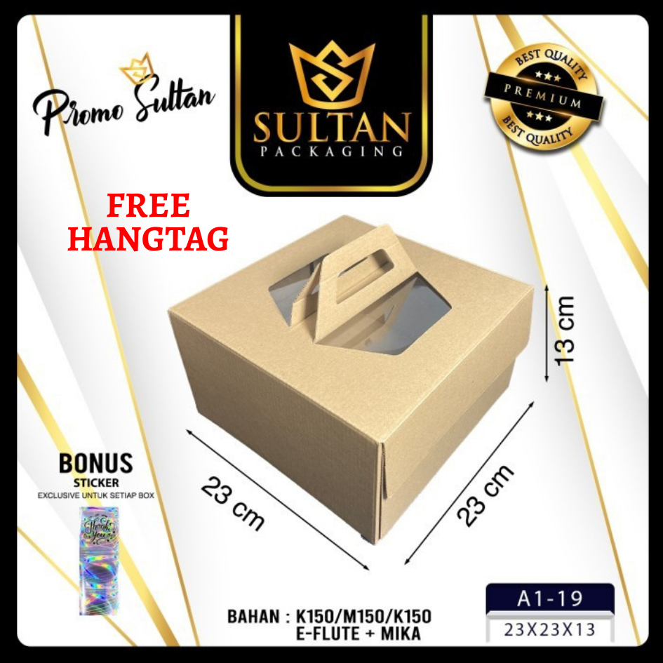 

Cake Box - Dus Makanan - Kotak Kue Coklat Polos - A1-19