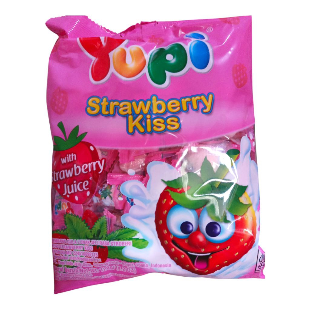 

Permen yupi strawberry kiss 1pack 120gram