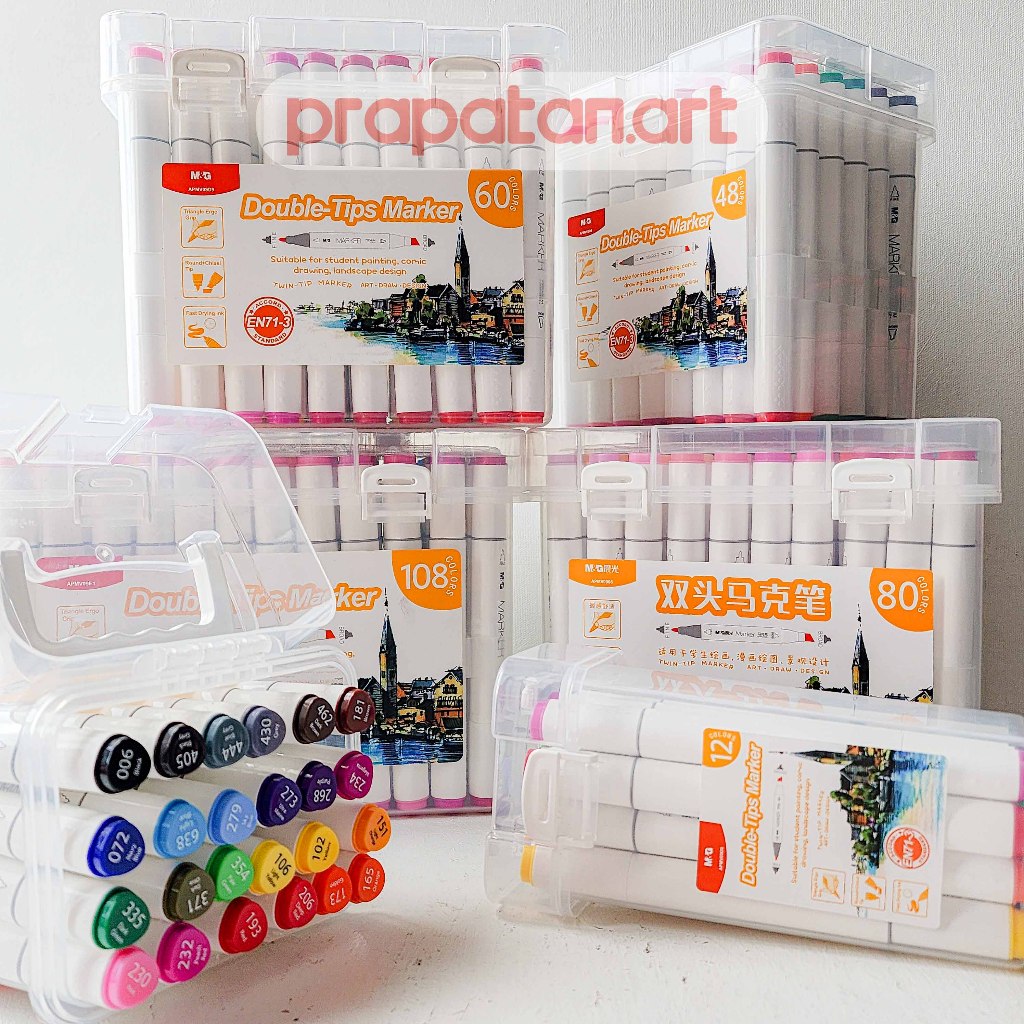 

M&G Double Tips Marker APMV 12C-60C | Spidol Warna