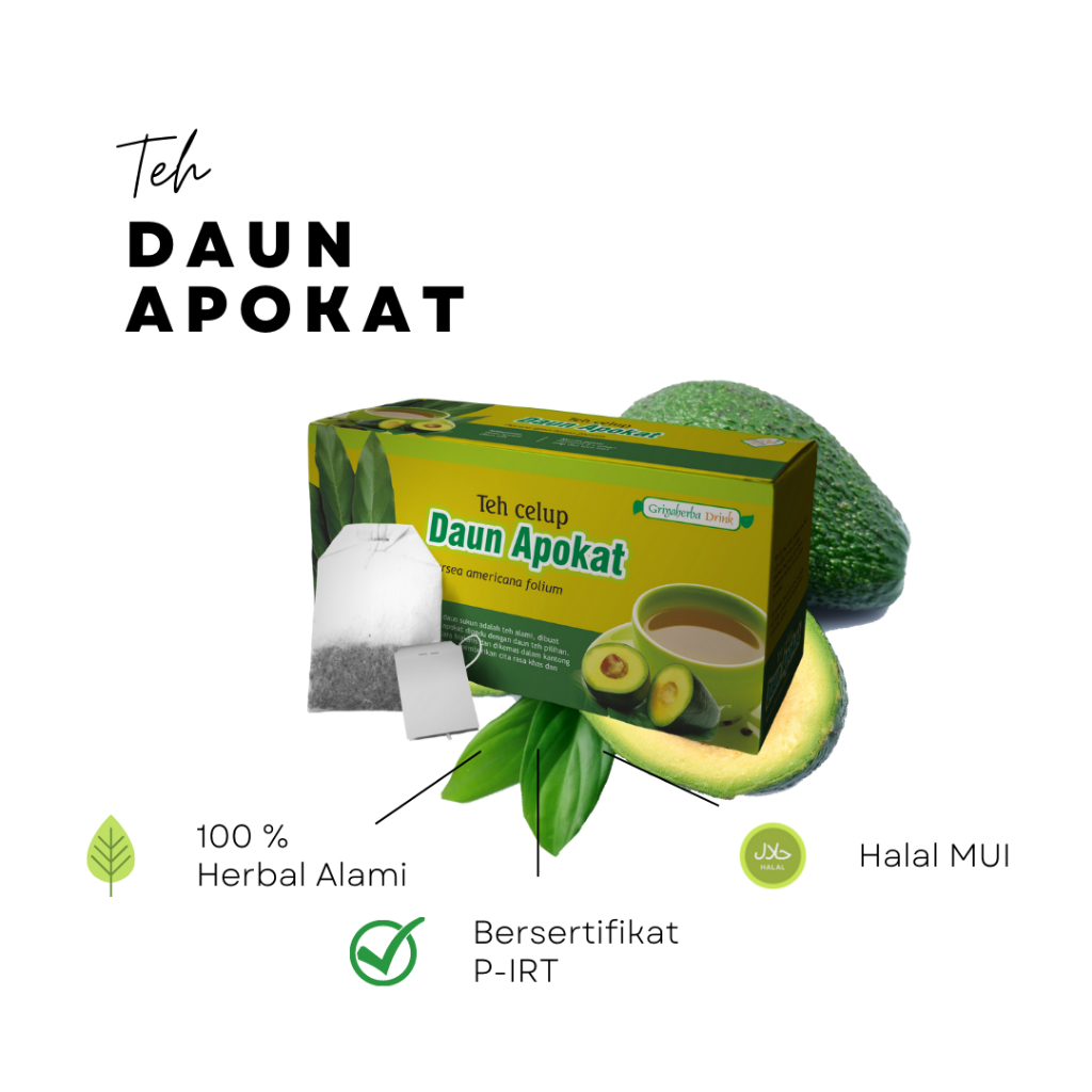 

Teh Celup Herbal Daun Apokat Alpukat Membantu Mengobati Batu Ginjal Rematik Sakit Kepala Nyeri Lambung Kolesterol Original Griya Herba 20 Kantong